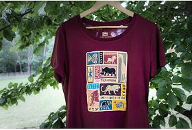 Dámské triko - batika (burgundy)
